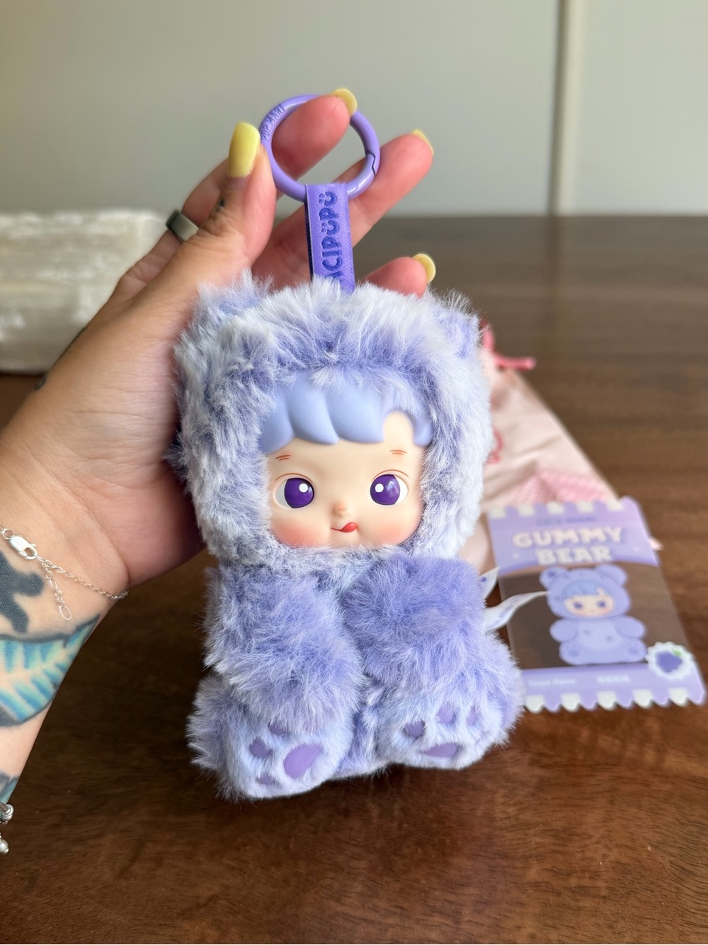 Authentic POP MART HACIPUPU Gummy Bear Series Vinyl Plush – Grape Flavor 🍇💜